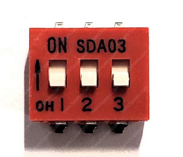 SDA03H1SKD | DIP SWITCH SPST 3 POSITION SURFACE MOUNT SLIDE (STANDARD) ACTUATOR 25MA 24VDC RAISED GULL WING