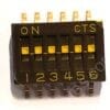 218-6LPST | DIP SWITCH SPST 6 POSITION SURFACE MOUNT SLIDE (STANDARD) ACTUATOR 25M A 24VDC RECESSED GULL WING