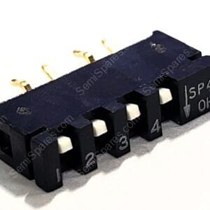 SPA04B | DIP SWITCH SPST 4 POSITION THROUGH HOLE SLIDE (STANDARD) ACTUATOR 10MA 20VDC FLUSHED RECESSED PC PIN