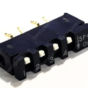 SPA04B | DIP SWITCH SPST 4 POSITION THROUGH HOLE SLIDE (STANDARD) ACTUATOR 10MA 20VDC FLUSHED RECESSED PC PIN