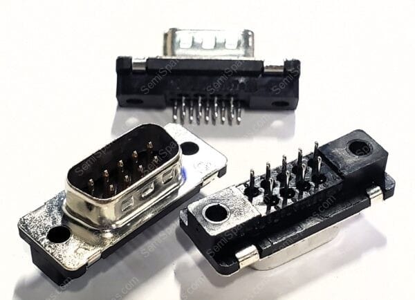 747871-2 | 9 POSITION D-SUB PLUG MALE PINS CONNECTOR THROUGH HOLE HOUSING/SHELL UNTHREADED SOLDER 125V - Image 4