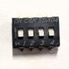 SDA04H1SBD | DIP SWITCH SPST 4 POSITION SURFACE MOUNT SLIDE (STANDARD) ACTUATOR 25MA 24VDC RAISED GULL WING