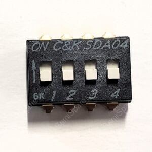 SDA04H1SBD | DIP SWITCH SPST 4 POSITION SURFACE MOUNT SLIDE (STANDARD) ACTUATOR 25MA 24VDC RAISED GULL WING