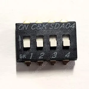 SDA04H1SBD | DIP SWITCH SPST 4 POSITION SURFACE MOUNT SLIDE (STANDARD) ACTUATOR 25MA 24VDC RAISED GULL WING