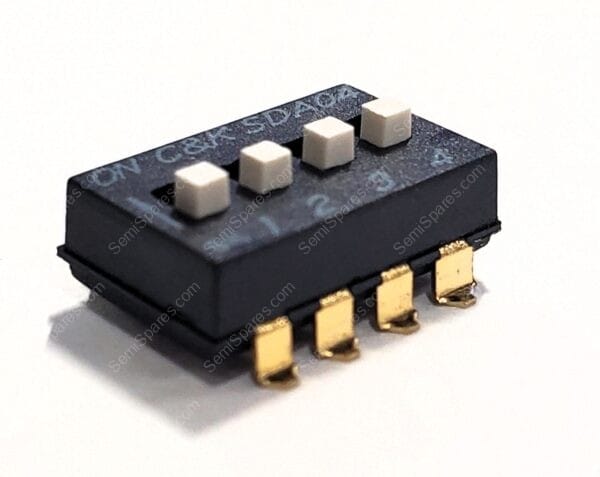 SDA04H1SBD | DIP SWITCH SPST 4 POSITION SURFACE MOUNT SLIDE (STANDARD) ACTUATOR 25MA 24VDC RAISED GULL WING - Image 2