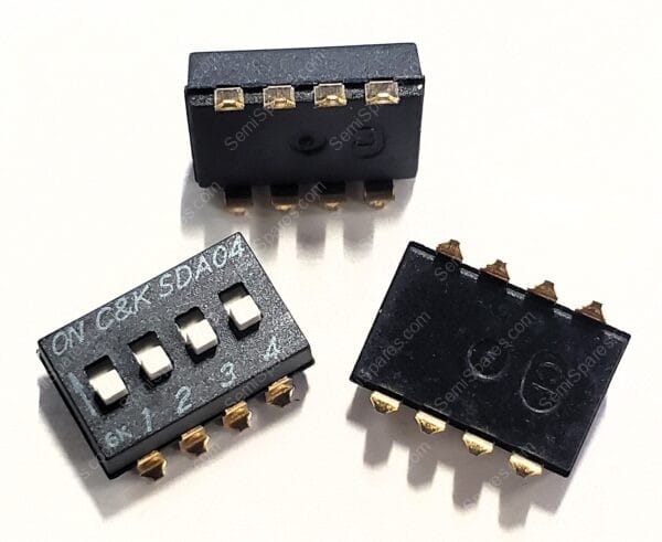 SDA04H1SBD | DIP SWITCH SPST 4 POSITION SURFACE MOUNT SLIDE (STANDARD) ACTUATOR 25MA 24VDC RAISED GULL WING - Image 3