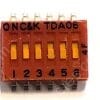 TDA06H0SK1 | DIP SWITCH SPST 6 POSITION SURFACE MOUNT SLIDE (STANDARD) ACTUATOR 25MA 24VDC FLUSHED RECESSED GULL WING