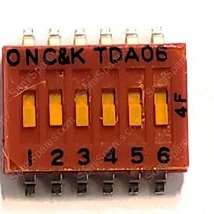 TDA06H0SK1 | DIP SWITCH SPST 6 POSITION SURFACE MOUNT SLIDE (STANDARD) ACTUATOR 25MA 24VDC FLUSHED RECESSED GULL WING