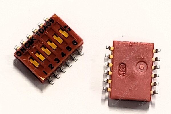 TDA06H0SK1 | DIP SWITCH SPST 6 POSITION SURFACE MOUNT SLIDE (STANDARD) ACTUATOR 25MA 24VDC FLUSHED RECESSED GULL WING - Image 3