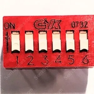 BD06 | DIP SWITCH SPST 6 POSITION THROUGH HOLE SLIDE (STANDARD) ACTUATOR 100MA 5VDC RAISED PC PIN