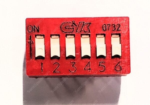 BD06 | DIP SWITCH SPST 6 POSITION THROUGH HOLE SLIDE (STANDARD) ACTUATOR 100MA 5VDC RAISED PC PIN
