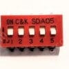 SDA05H1SKD | DIP SWITCH SPST 5 POSITION SURFACE MOUNT SLIDE (STANDARD) ACTUATOR 25MA 24VDC RAISED GULL WING