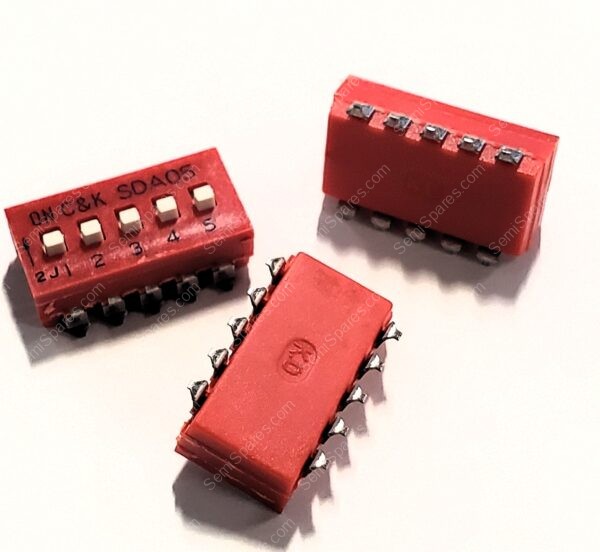 SDA05H1SKD | DIP SWITCH SPST 5 POSITION SURFACE MOUNT SLIDE (STANDARD) ACTUATOR 25MA 24VDC RAISED GULL WING - Image 3