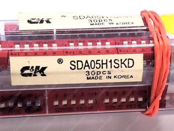 SDA05H1SKD | DIP SWITCH SPST 5 POSITION SURFACE MOUNT SLIDE (STANDARD) ACTUATOR 25MA 24VDC RAISED GULL WING - Image 4
