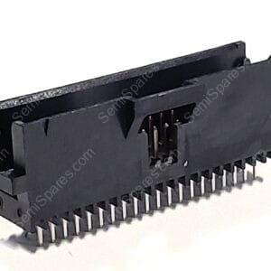 104068-4 | CONNECTOR HEADER THROUGH HOLE 40 POSITION 0.050" MALE PIN SHROUDED 2 WALL SOLDER LATCH HOLDER