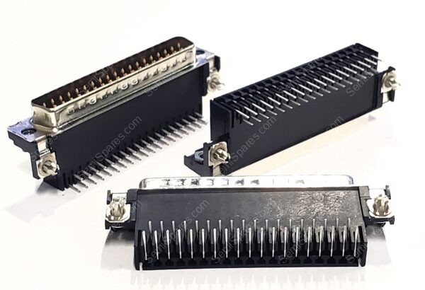 5747835-4 | 37 POSITION D-SUB PLUG MALE PINS CONNECTOR THROUGH HOLE RIGHT ANGLE HOUSING SHELL SOLDER FLASH 125V - Image 3