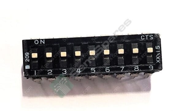 209-9LPST | DIP SWITCH SPST 9 POSITION THROUGH HOLE SLIDE (STANDARD) ACTUATOR 25MA 24VDC FLUSHED RECESSED PC PIN