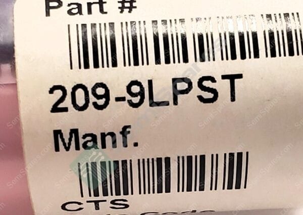 209-9LPST | DIP SWITCH SPST 9 POSITION THROUGH HOLE SLIDE (STANDARD) ACTUATOR 25MA 24VDC FLUSHED RECESSED PC PIN - Image 3
