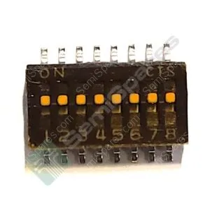 218-8LPST | DIP SWITCH SPST 8 POSITION SURFACE MOUNT SLIDE (STANDARD) ACTUATOR 25MA 24VDC FLUSHED RECESSED GULL WING