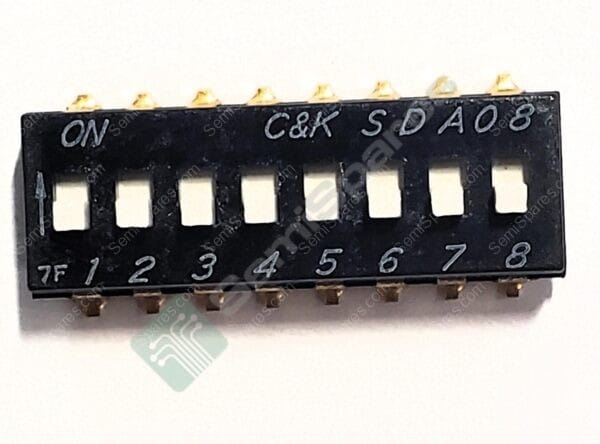 SDA08H1SBD | DIP SWITCH SPST 8 POSITION SURFACE MOUNT SLIDE (STANDARD) ACTUATOR 25MA 24VDC RAISED GULL WING