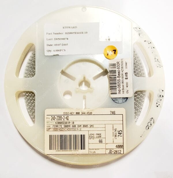 HZ0805E601R-10 | FERRITE BEAD 600 OHM 0805 1LN SIGNAL LINE 300MOHM - Image 4