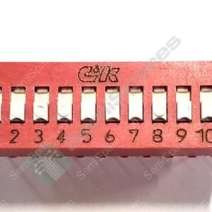 CKN3009-ND | DIP SWITCH SPST 10 POSITION THROUGH HOLE SLIDE (STANDARD) ACTUATOR 100MA 5VDC RAISED PC PIN