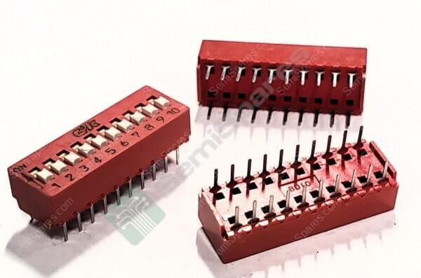CKN3009-ND | DIP SWITCH SPST 10 POSITION THROUGH HOLE SLIDE (STANDARD) ACTUATOR 100MA 5VDC RAISED PC PIN - Image 3