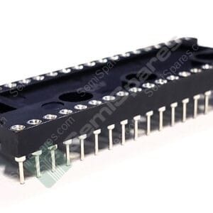 ICA-406-S-TG | IC COMPONENT SOCKET DIP/SIP SOCKET THROUGH HOLE SCREW MACHINE CLOSED BODY BLACK