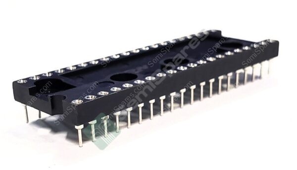 ICA-406-S-TG | IC COMPONENT SOCKET DIP/SIP SOCKET THROUGH HOLE SCREW MACHINE CLOSED BODY BLACK
