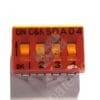 SDA04H0K | DIP SWITCH SPST 4 POSITION THROUGH HOLE SLIDE (STANDARD) ACTUATOR 25MA 24VDC FLUSHED RECESSED THROUGH HOLE PC PIN