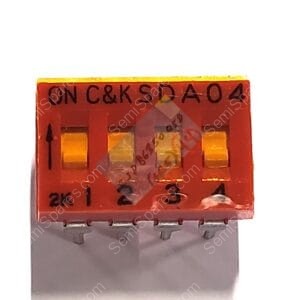 SDA04H0K | DIP SWITCH SPST 4 POSITION THROUGH HOLE SLIDE (STANDARD) ACTUATOR 25MA 24VDC FLUSHED RECESSED THROUGH HOLE PC PIN