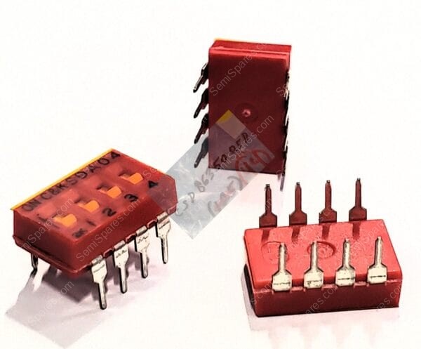 SDA04H0K | DIP SWITCH SPST 4 POSITION THROUGH HOLE SLIDE (STANDARD) ACTUATOR 25MA 24VDC FLUSHED RECESSED THROUGH HOLE PC PIN - Image 3