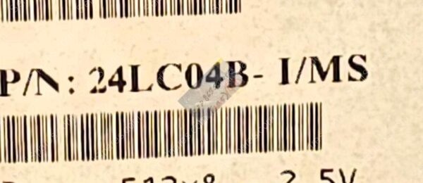 24LC04B-I/MS | EEPROM MEMORY IC 4KBIT I2C 400 KHZ 900NS 8MSOP NON VOLATILE 2.5V-5.5V SURFACE MOUNT - Image 4