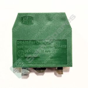 DR4/6P | DIN RAIL GROUND TERMINAL BLOCK 380V-450VDC GREEN AND YELLOW