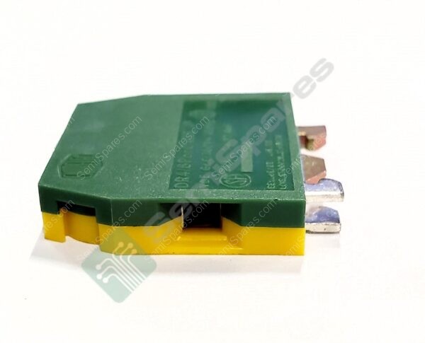 DR4/6P | DIN RAIL GROUND TERMINAL BLOCK 380V-450VDC GREEN AND YELLOW - Image 2