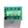 206-4ST | DIP SWITCH SPST 4 POSITION THROUGH HOLE SLIDE (STANDARD) ACTUATOR 50MA 24VDCRAISED THROUGH HOLE PC PIN