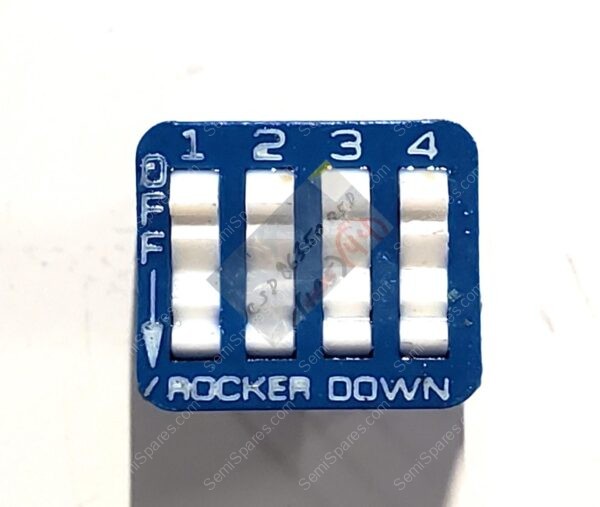 435640-2 | DIP SWITCH SPST 4 POSITION THROUGH HOLE ROCKER ACTUATOR 60MA 5VDC RAISED PC PIN - Image 2