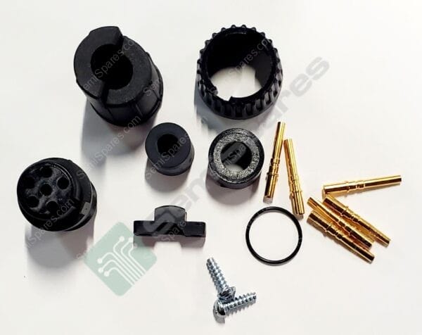 3380-6SG-521 | 6 POSITION CIRCULAR CONNECTOR PLUG FEMALE SOCKETS CRIMP FREE HANGING BAYONET LOCK KEYED 600V - Image 2