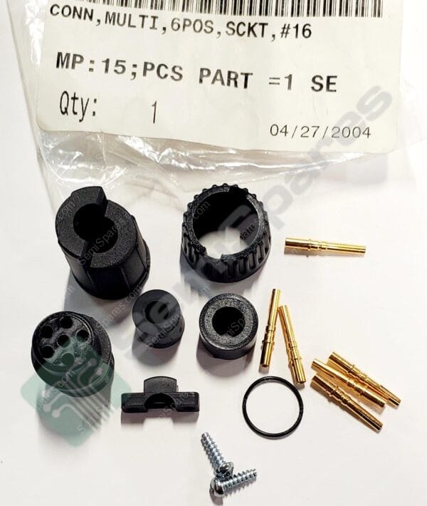 3380-6SG-521 | 6 POSITION CIRCULAR CONNECTOR PLUG FEMALE SOCKETS CRIMP FREE HANGING BAYONET LOCK KEYED 600V - Image 3