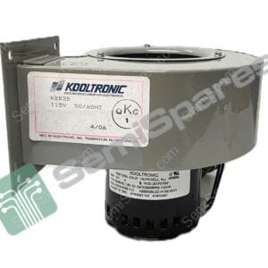Kooltronic cooling unit with mounting bracket and visible label showing 115V 50/60Hz.