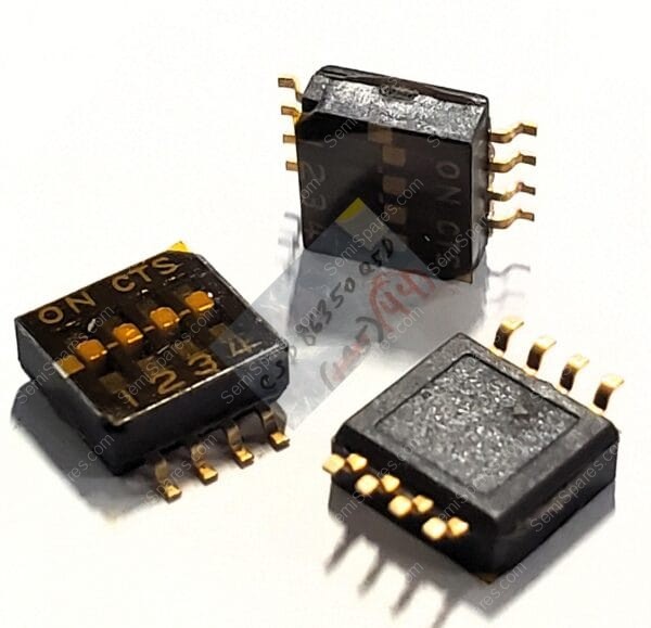 218-4LPST | DIP SWITCH SPST 4 POSITION SURFACE MOUNT SLIDE (STANDARD) ACTUATOR 25MA 24VDC FLUSHED RECESSED GULL WING - Image 3