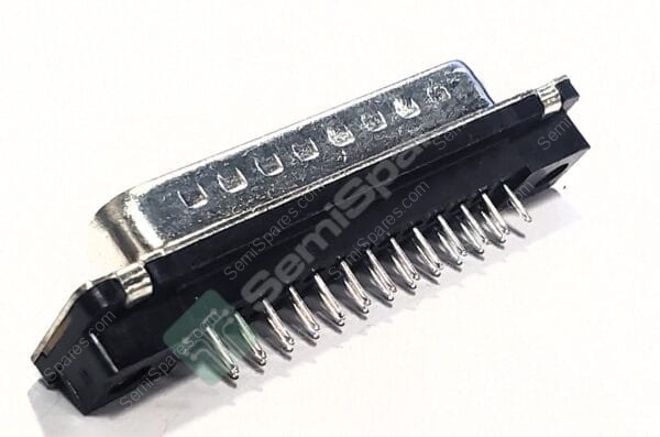 745968-8 | 25 POSITION D-SUB PLUG MALE PINS CONNECTOR THROUGH HOLE HOUSING SHELL SOLDER GROUNDING INDENTS - Image 2