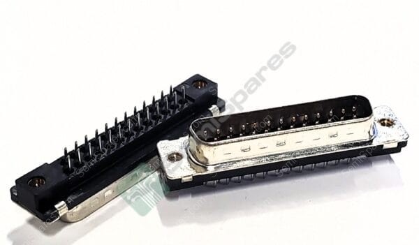 745968-8 | 25 POSITION D-SUB PLUG MALE PINS CONNECTOR THROUGH HOLE HOUSING SHELL SOLDER GROUNDING INDENTS - Image 4