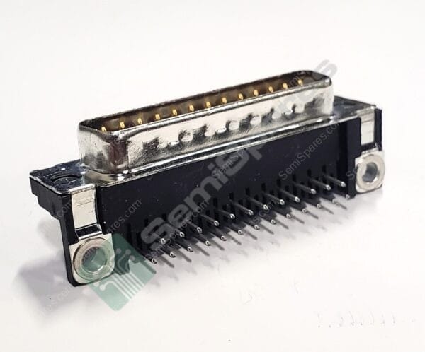 5747238-4 | 25 POSITION D-SUB PLUG MALE PINS CONNECTOR THROUGH HOLE RIGHT ANGLE HOUSING SHELL SOLDER 125V GROUNDING STRAP