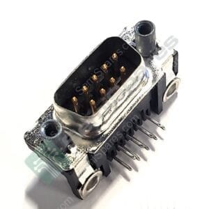 5747250-6 | 9 POSITION D-SUB PLUG MALE PINS CONNECTOR THROUGH HOLE RIGHT ANGLE MATING SIDE FEMALE SCREWLOCK 125V