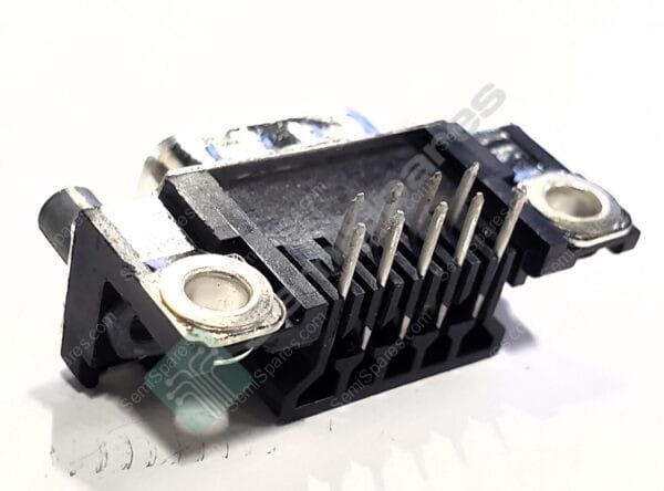 5747250-6 | 9 POSITION D-SUB PLUG MALE PINS CONNECTOR THROUGH HOLE RIGHT ANGLE MATING SIDE FEMALE SCREWLOCK 125V - Image 2