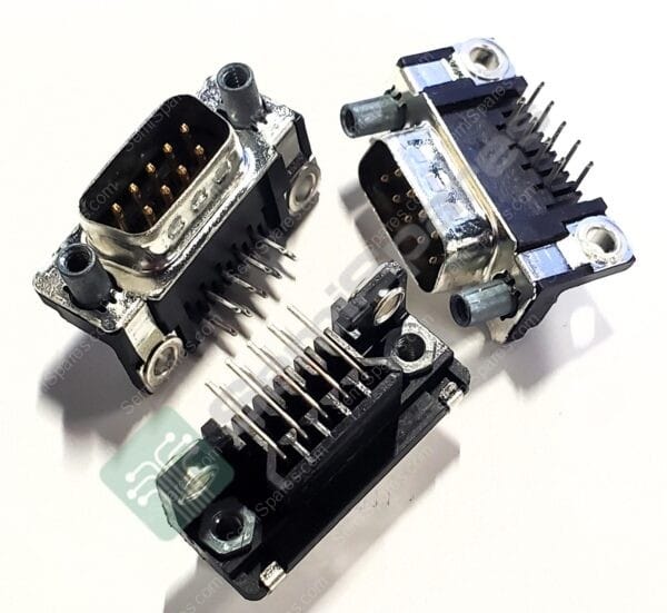 5747250-6 | 9 POSITION D-SUB PLUG MALE PINS CONNECTOR THROUGH HOLE RIGHT ANGLE MATING SIDE FEMALE SCREWLOCK 125V - Image 3