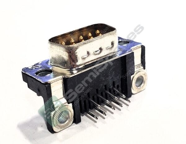 747250-4 | 9 POSITION D-SUB PLUG MALE PINS CONNECTOR THROUGH HOLE RIGHT ANGLE HOUSING SHELL 4-40 SOLDER 125V