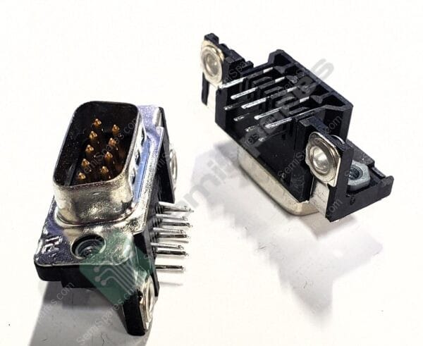 747250-4 | 9 POSITION D-SUB PLUG MALE PINS CONNECTOR THROUGH HOLE RIGHT ANGLE HOUSING SHELL 4-40 SOLDER 125V - Image 3