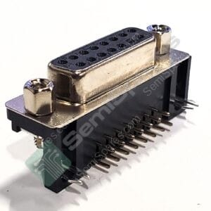 152-3415 | 15 POSITION D-SUB STANDARD CONNECTOR FEMALE SOCKET SOLDER PIN RIGHT ANGLE THROUGH HOLE RECEPTACLE GOLD